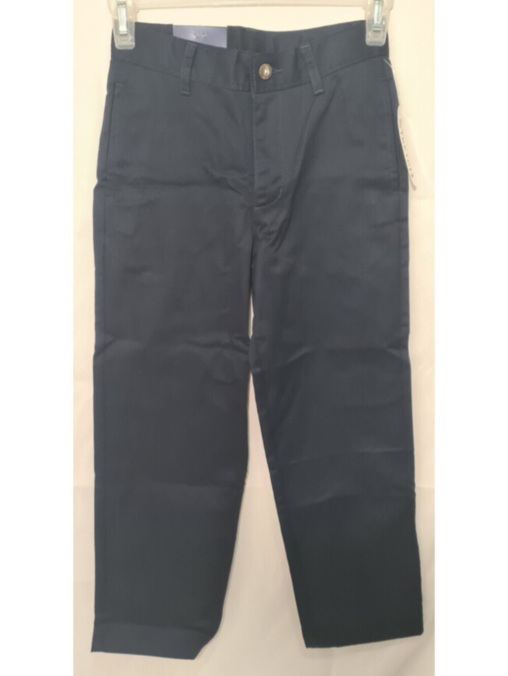 Arrow Boys School Uniform Pants Size 7 Navy Blue Flat Front Adjustable Waist NWT